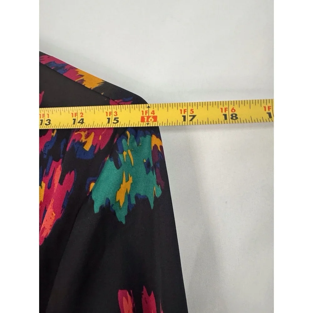 CUPSHE‎ NWT Size Small Colorful Abstract Floral Long Sleeve Tie Waist Dress